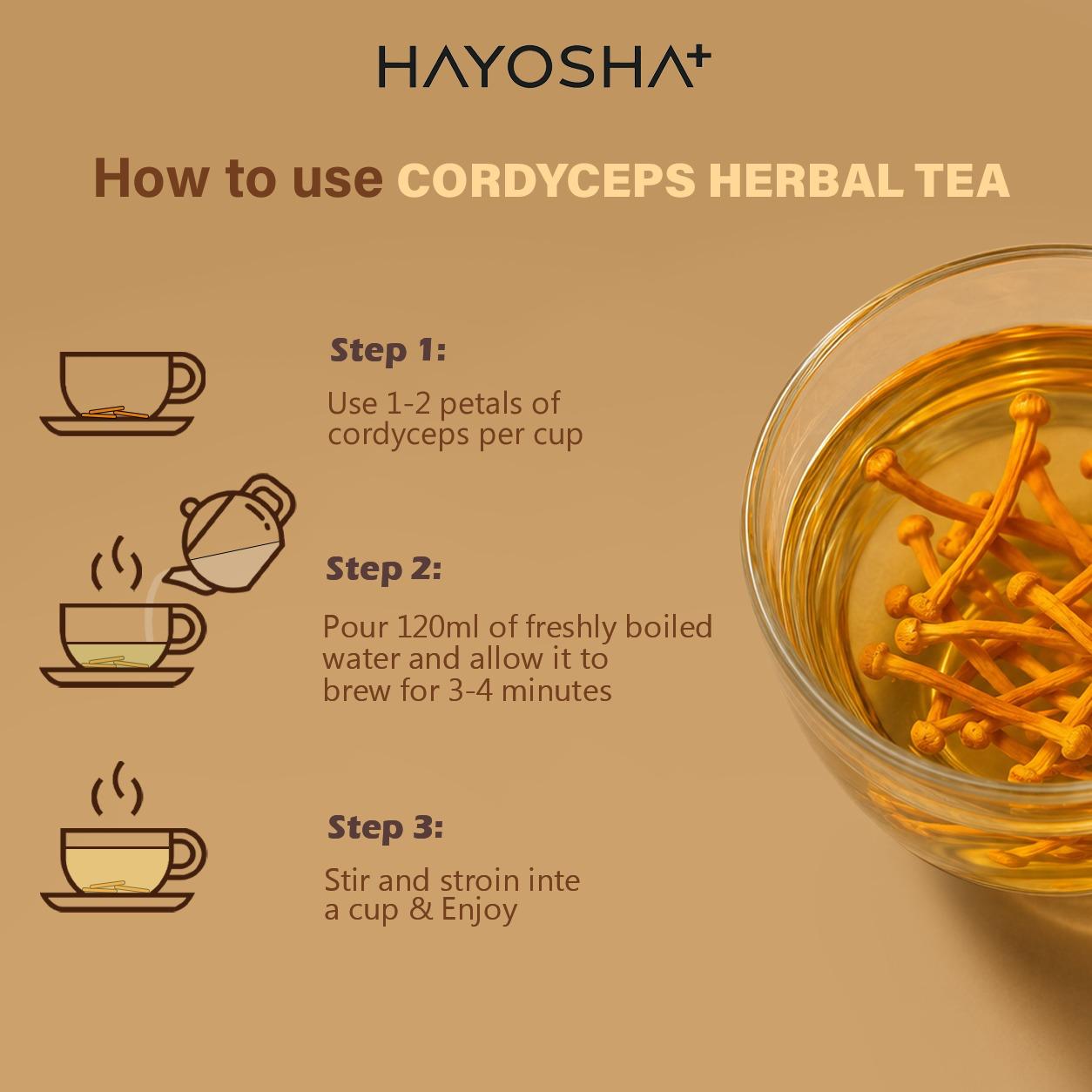 HAYOSHA+ Cordyceps Herbal Tea (30g)